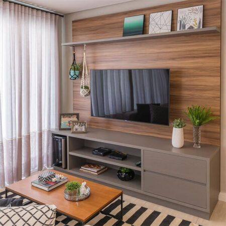 Painel de TV e rack em MDF